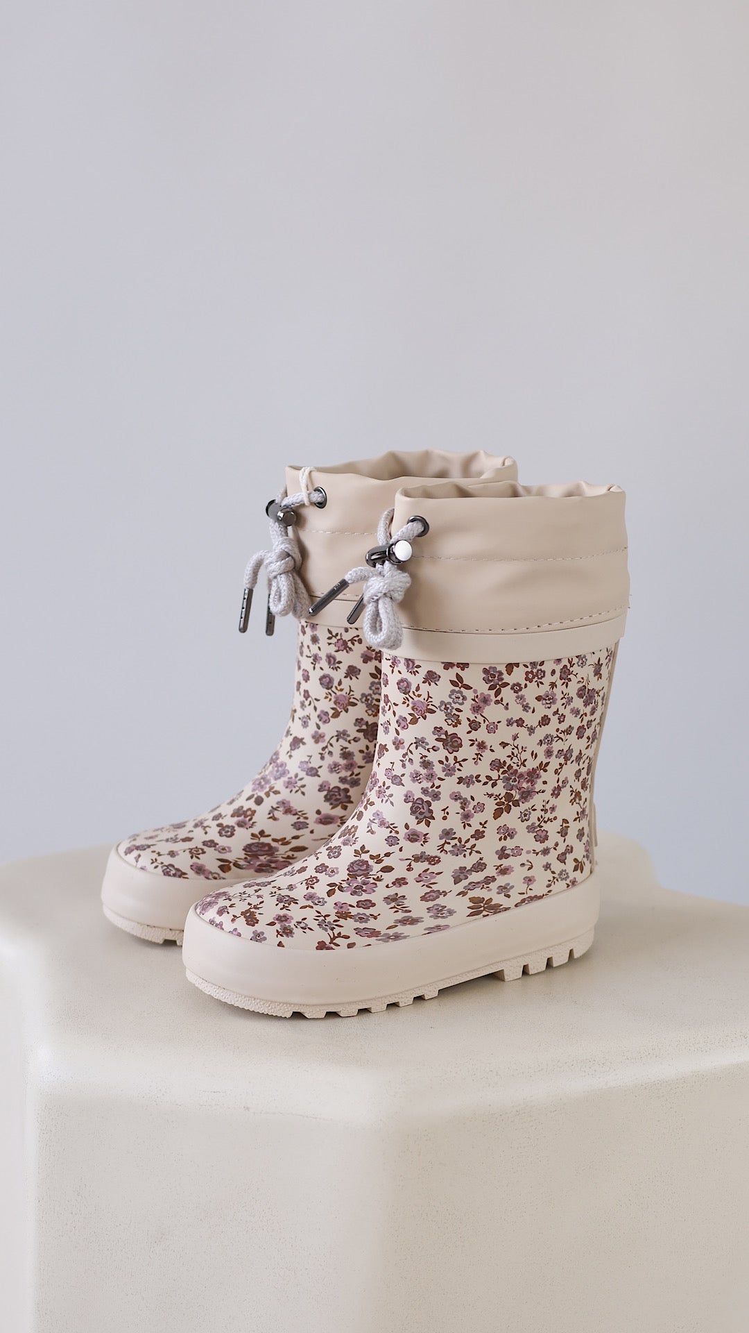 Rubber Boot Thermo Print - Rose Flowers