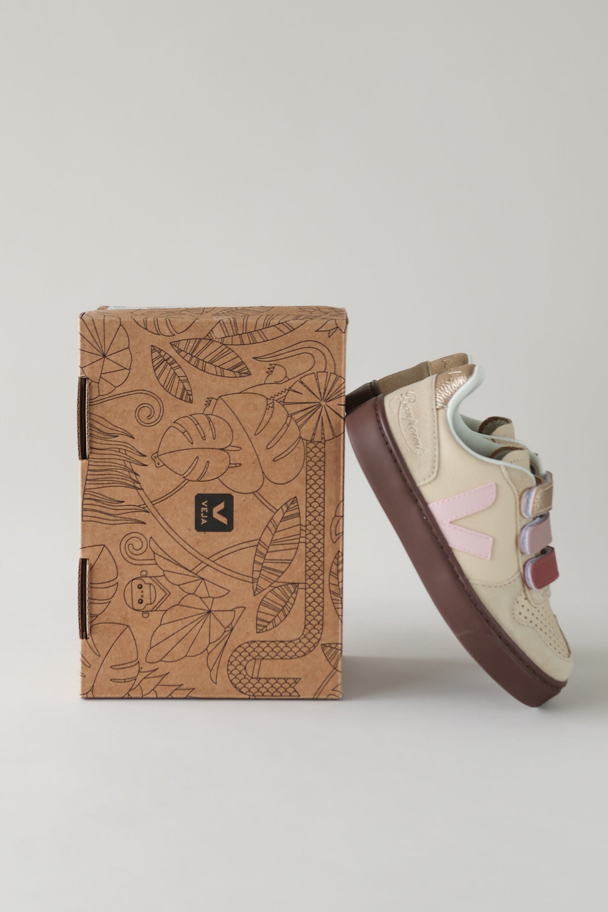 Bonpoint x Veja V10 Läder Sneakers - Areia Petale