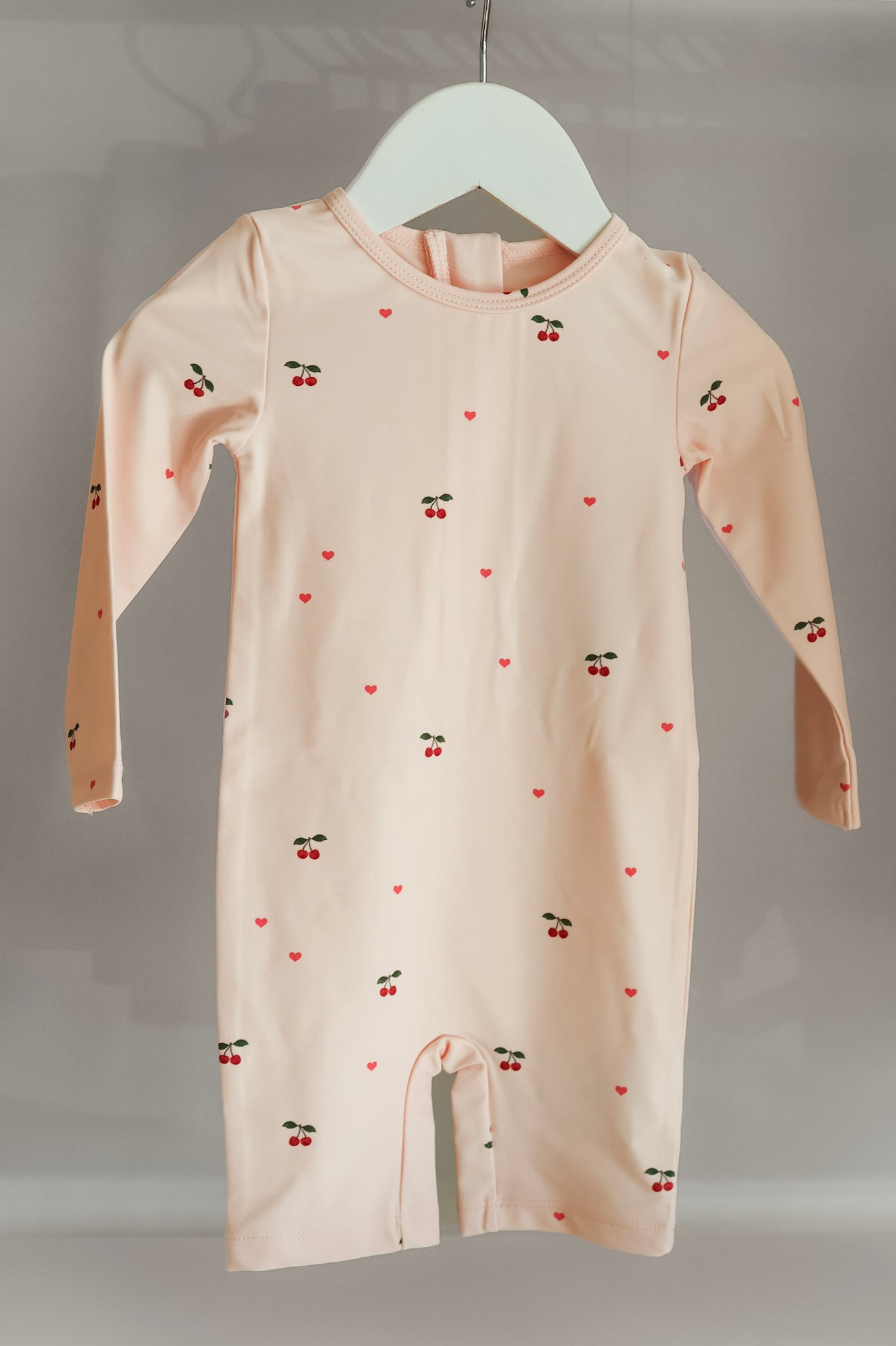 Merle LS Onesie - Cherry Coeur Rose