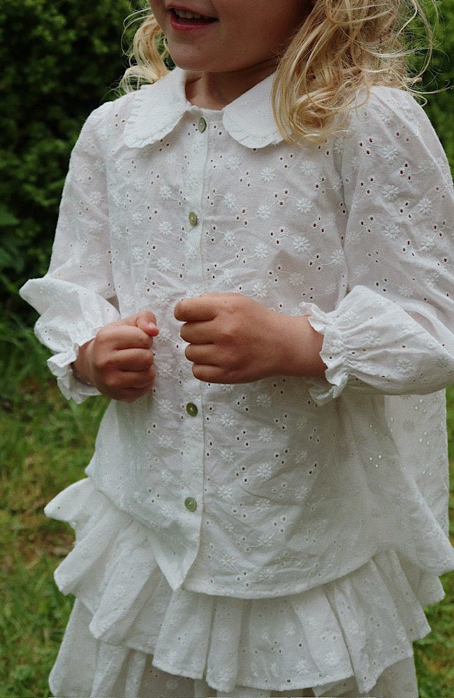 Lacey Collar Shirt - Optic White