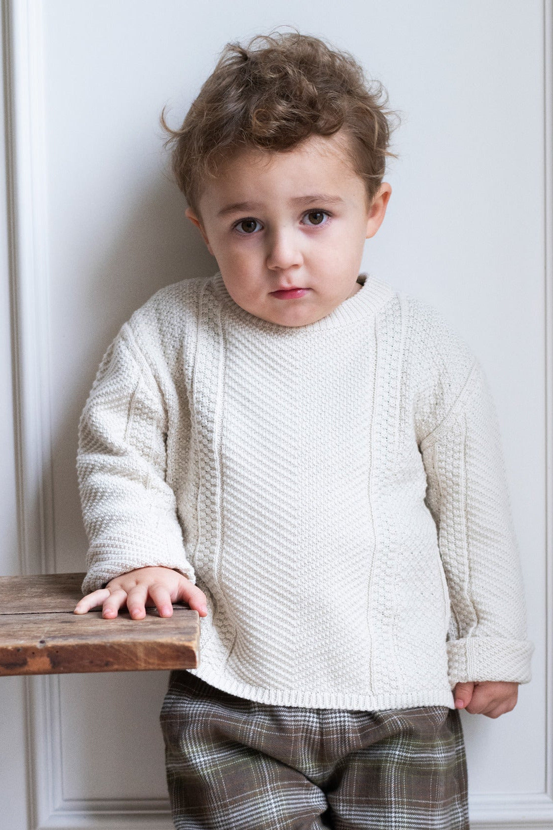 Chevron Sweater - Creme
