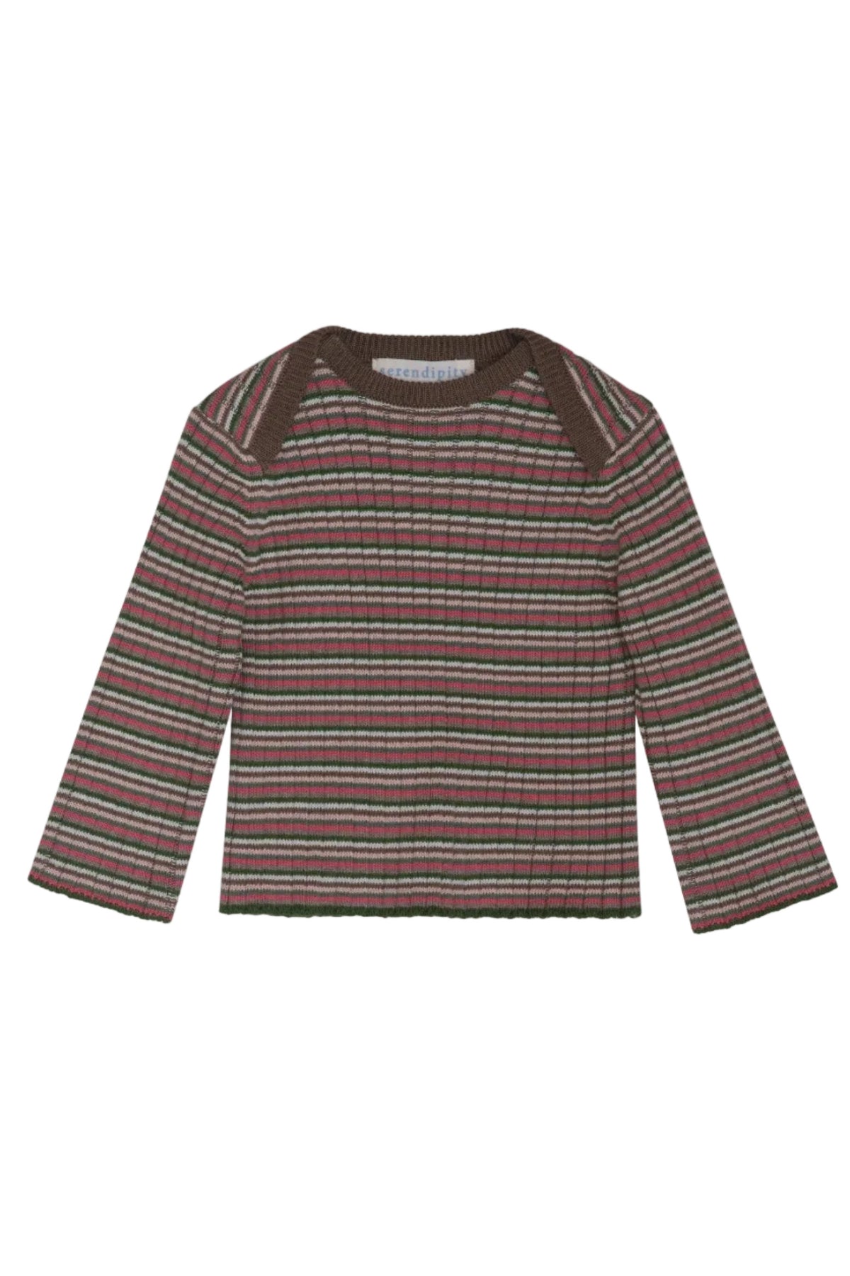 Baby Rib Blouse - Deer Stripe