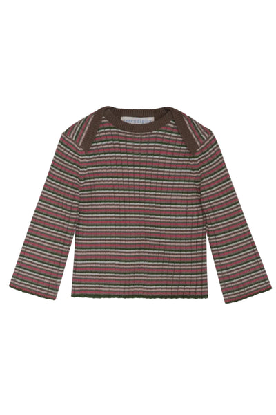 Baby Rib Blouse - Deer Stripe