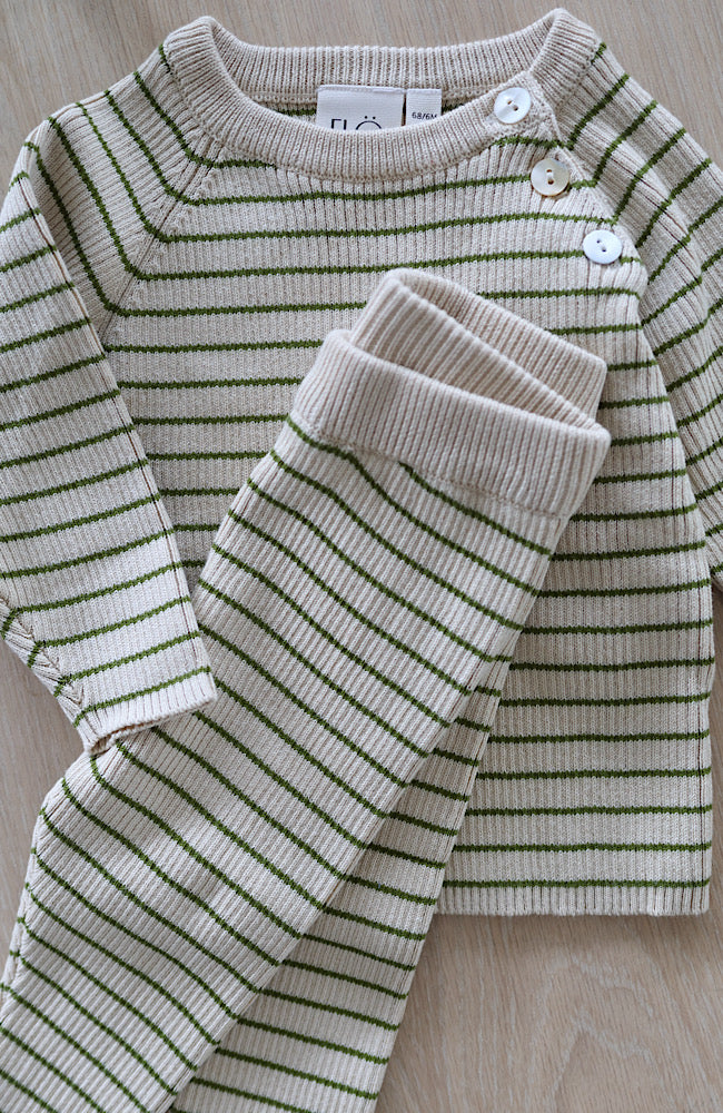 Flye Leggings - Warm Cotton/Green