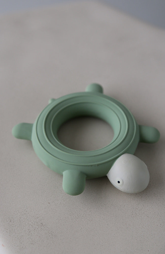 Natural Rubber Bath Toy / Teether - Turtle