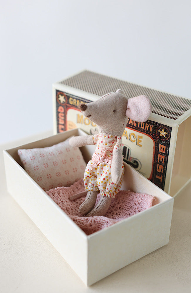 Little Sister Mouse In Matchbox
