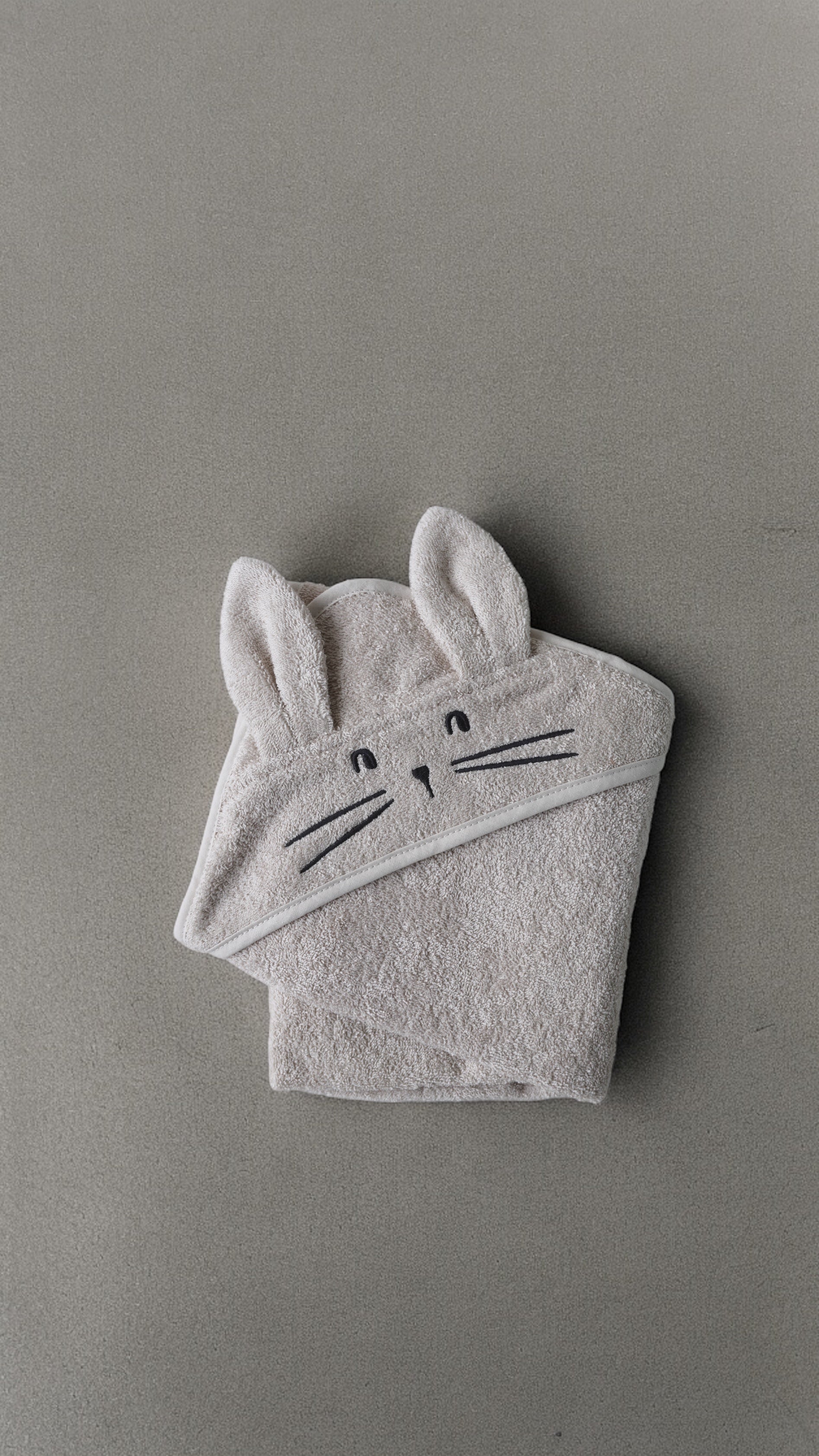 Albert Hooded Baby Towel - Rabbit/Sandy