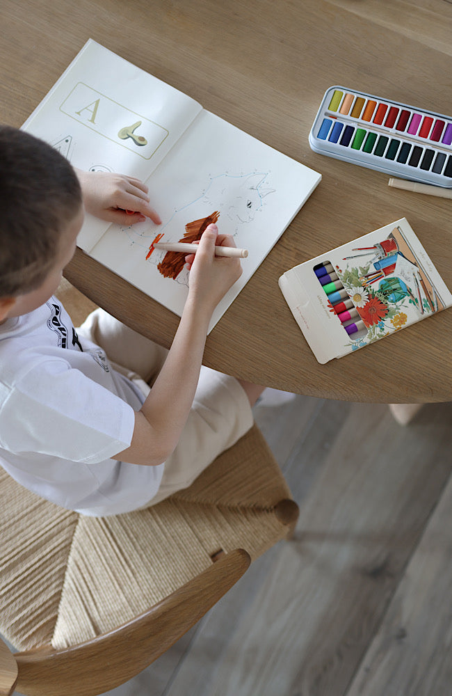 Activity Book With Color Pencils - Off White