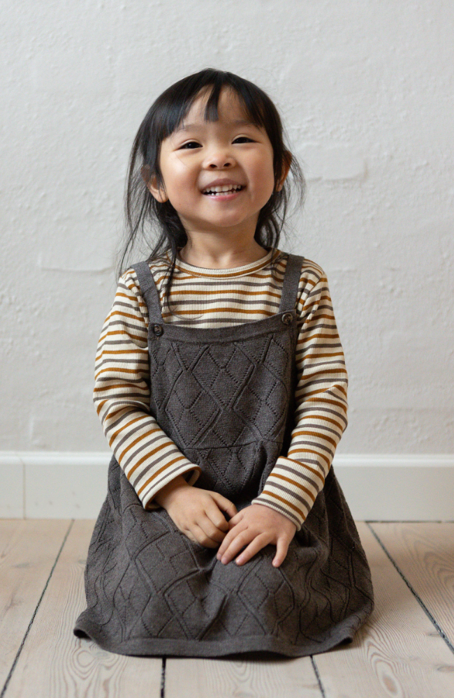 Knit Dress w/Strap - Dark Oak