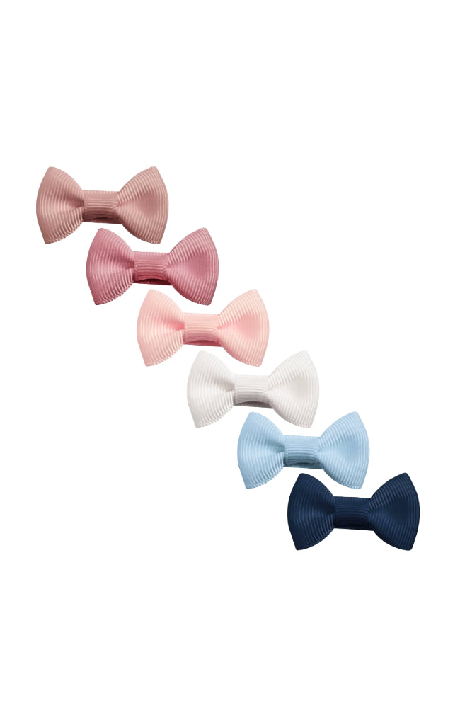 Baby bowtie bows 6pk – alligator clip