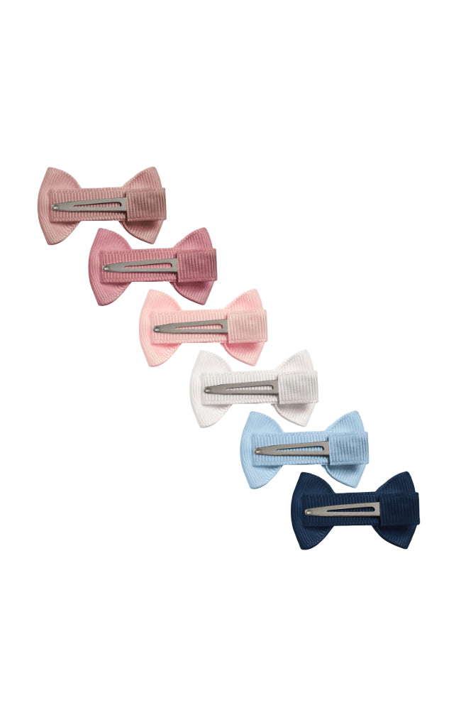 Baby bowtie bows 6pk – alligator clip