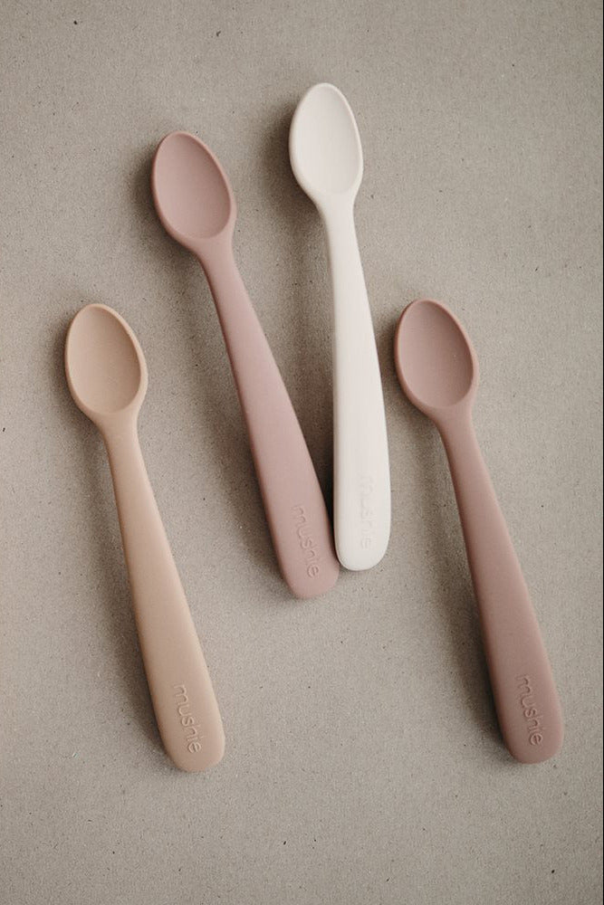 Silicone Spoons 2pk - Blush/Shifting Sand