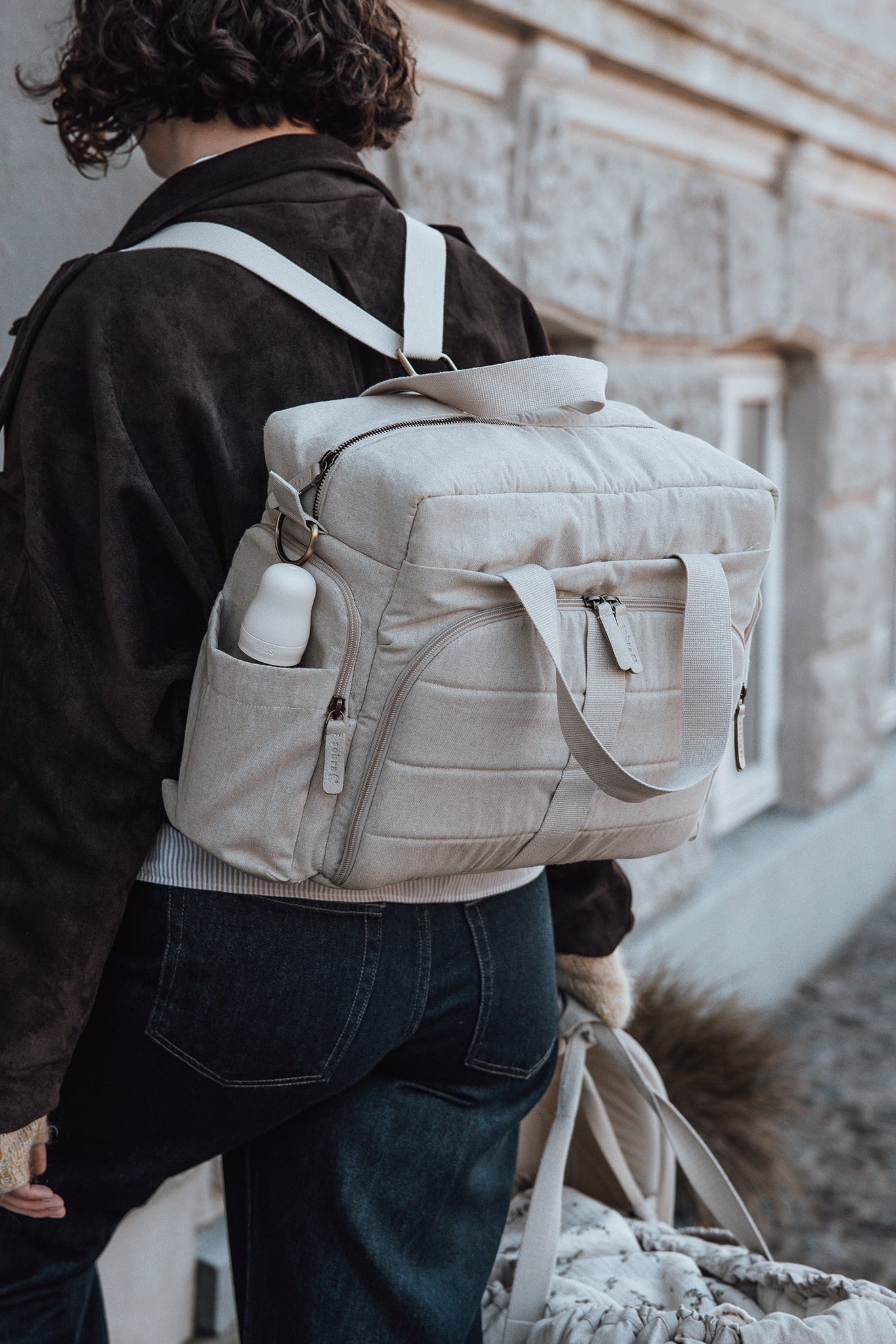 On-the-go Nursing Bag - Beige Melange