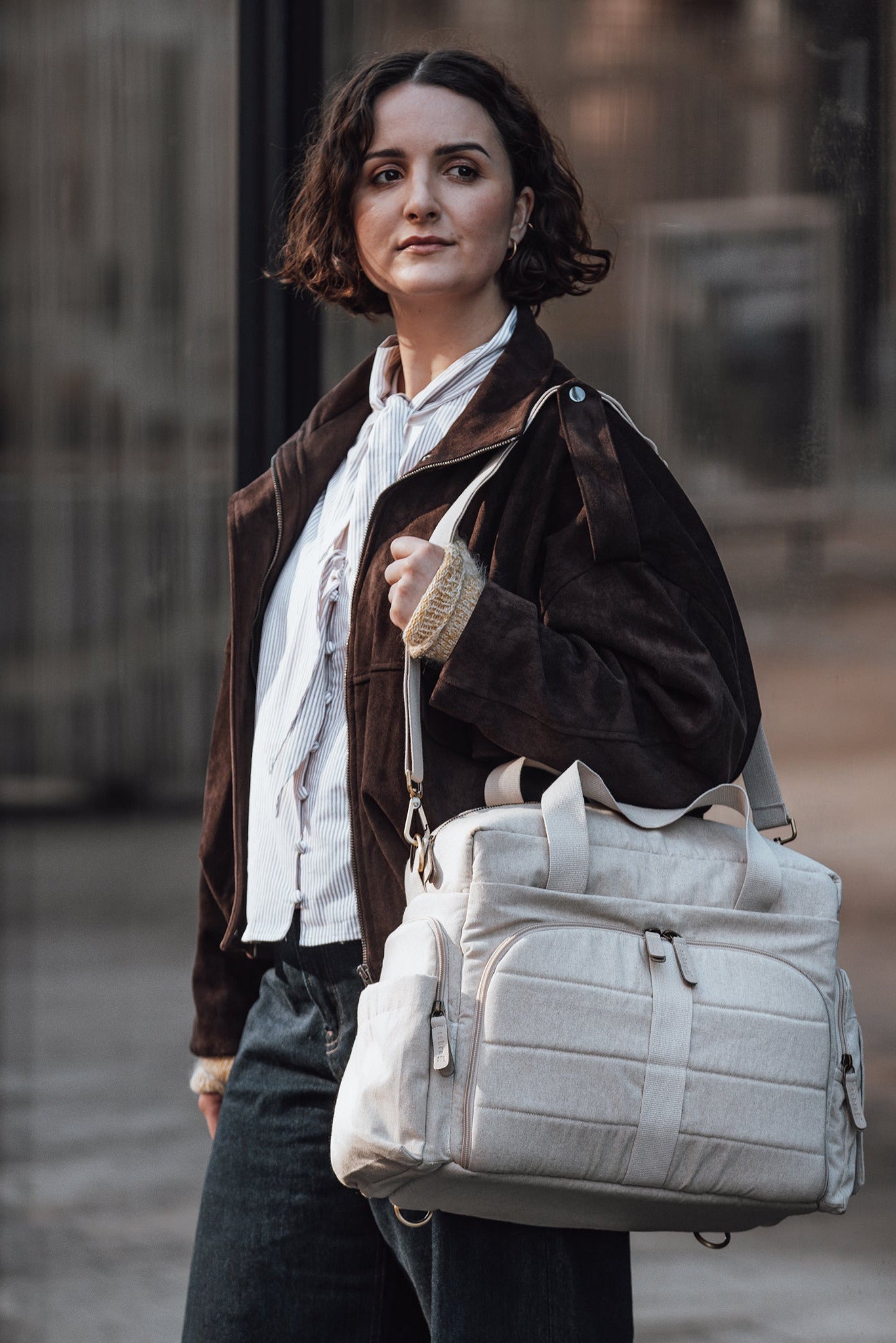 On-the-go Nursing Bag - Beige Melange