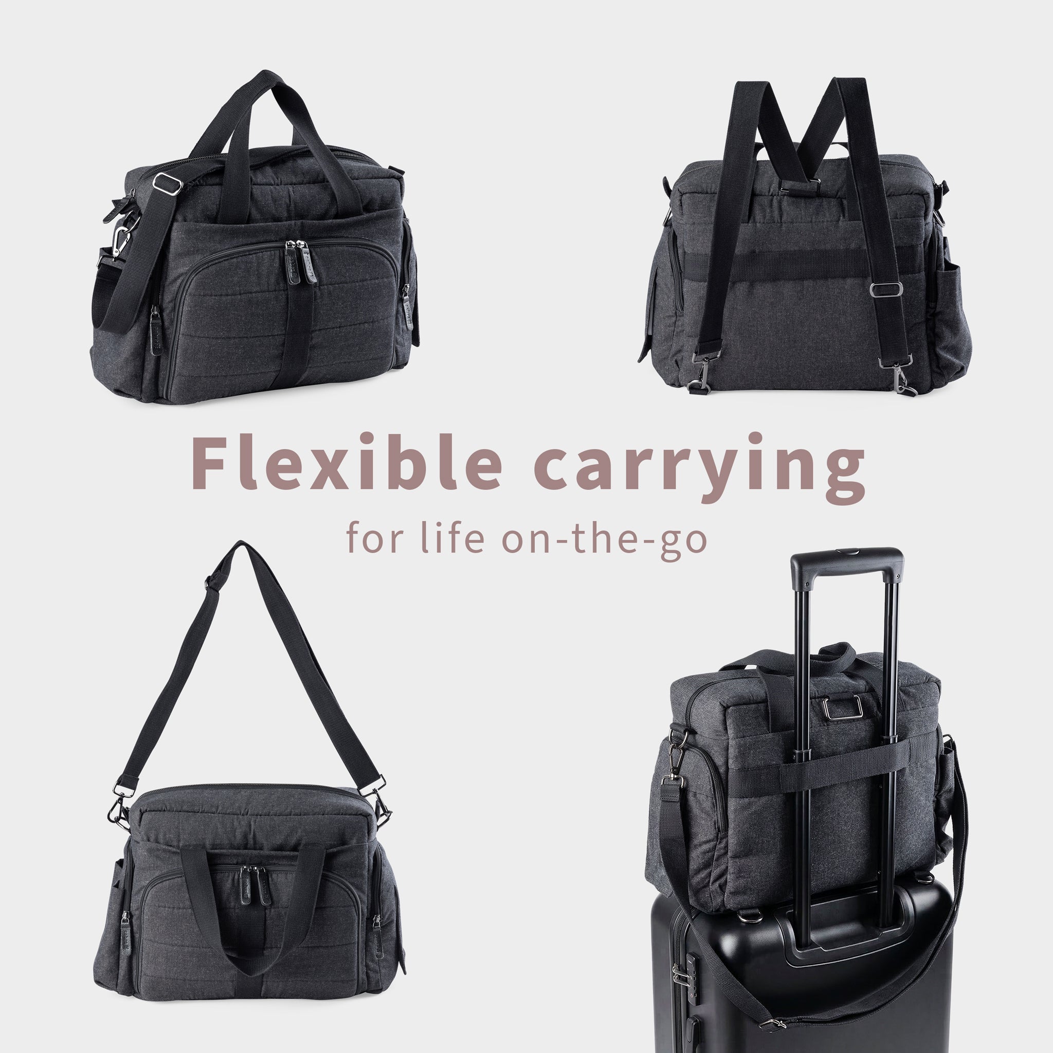 On-the-go Nursing Bag - Dark Grey Melange