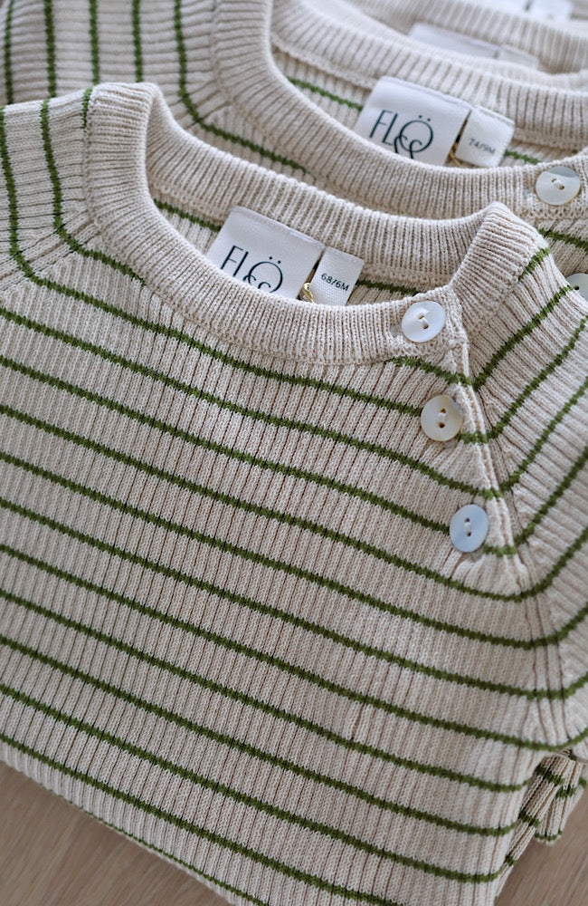 Flye Sweater - Warm Cotton/Green
