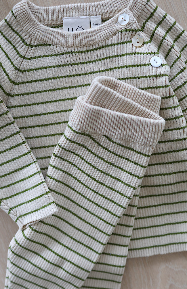 Flye Leggings - Warm Cotton/Green