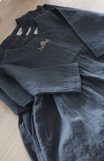 Baby Dress Gunvor Embroidery - Black Coal