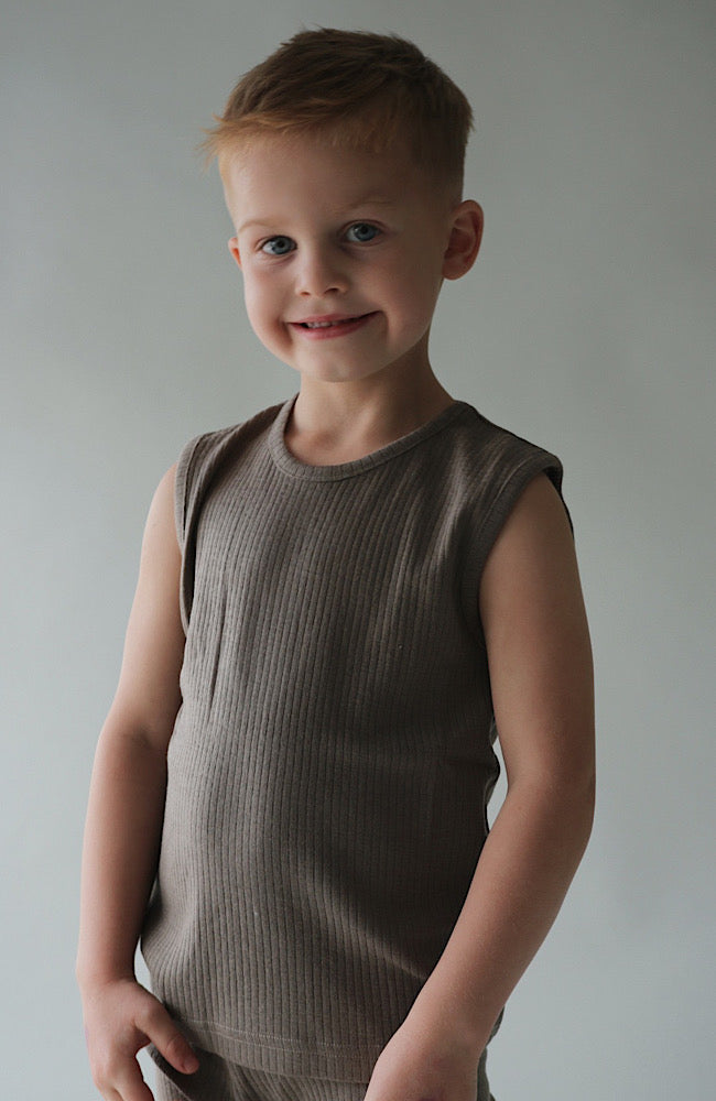 Wool Wies Tank Top - Slate