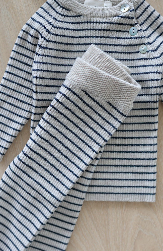 Flye Leggings Wool - Oat Mel/Navy