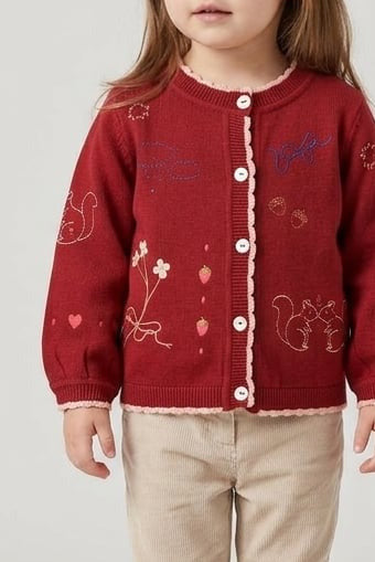 Agnes Cardigan - Dark Cranberry