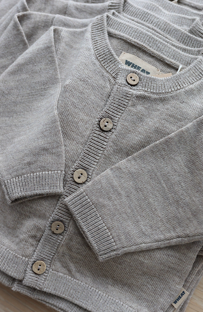 Knit Wool Cardigan Nico - Warm Sand Melange st.56-92