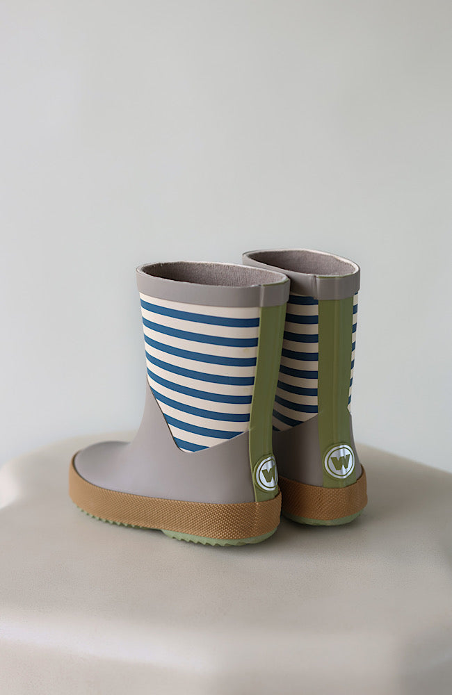 Rubber Boot Juno - Blue Stripe