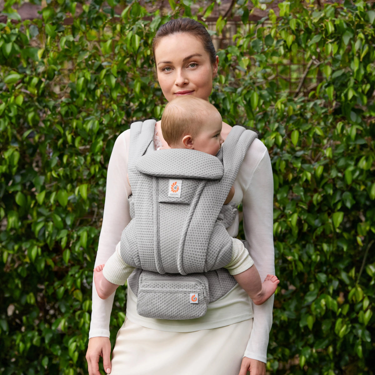 Burðarpoki Omni Deluxe Mesh - Pearl Grey