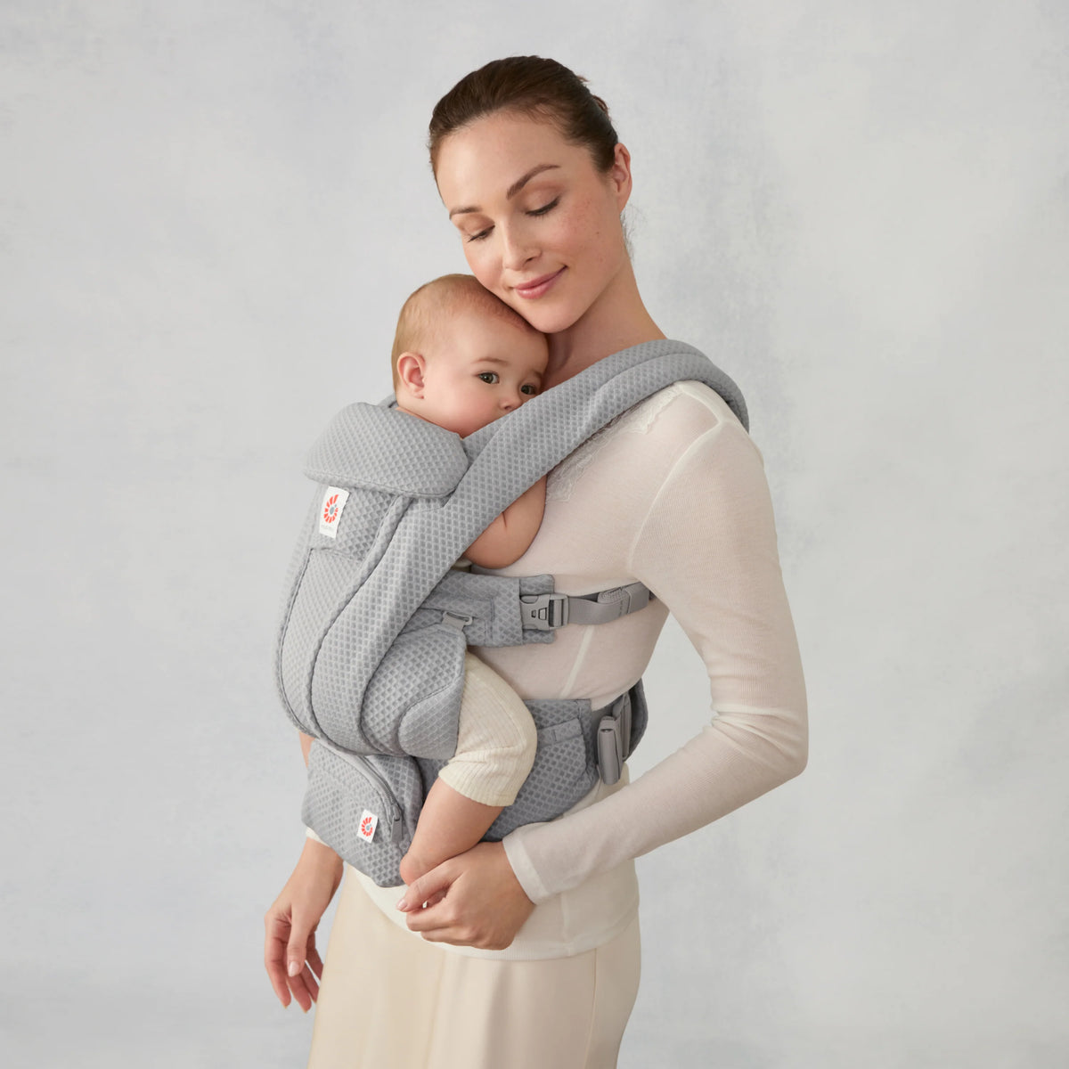 Burðarpoki Omni Deluxe Mesh - Pearl Grey