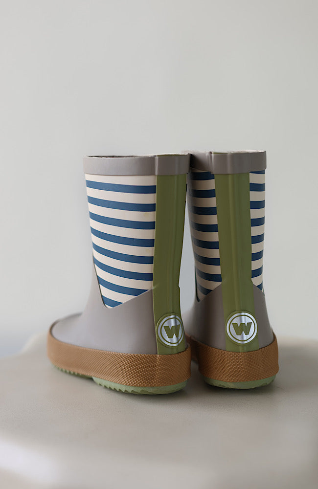 Rubber Boot Juno - Blue Stripe