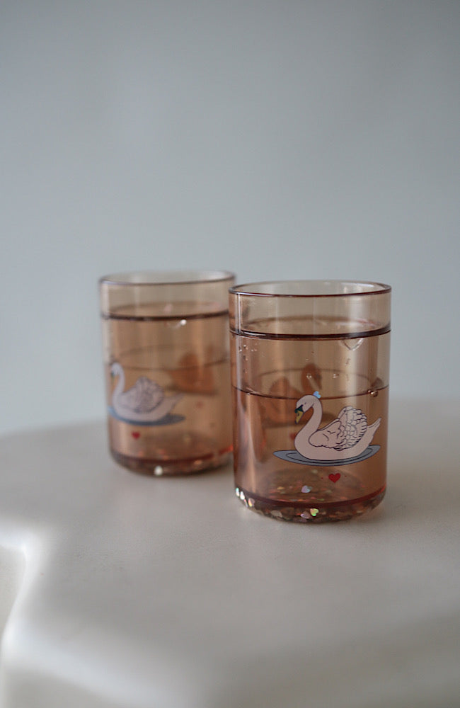 2 Pack Glitter Cup - Swan