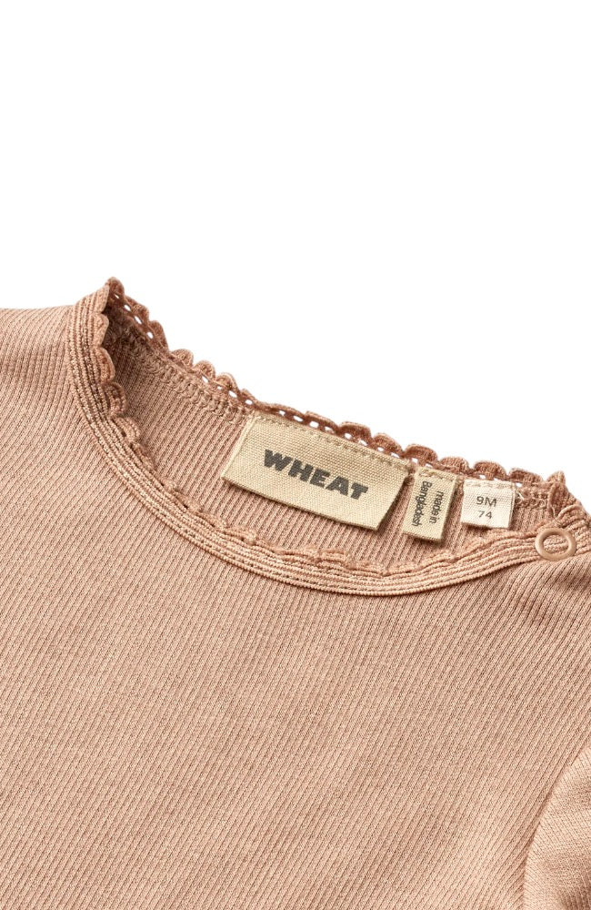 Rib T-Shirt L/S Reese - Nougat Rose