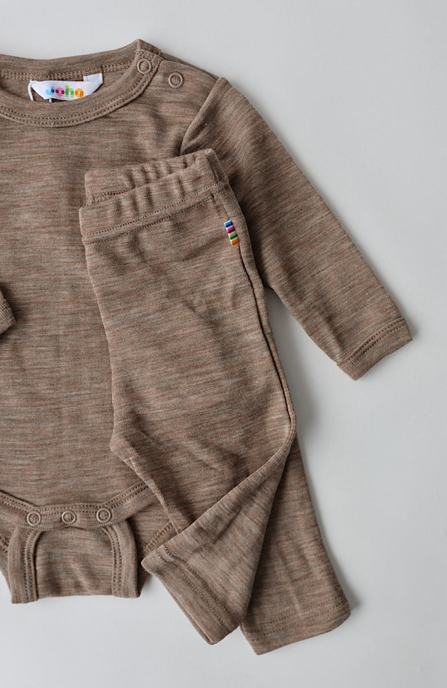 Ullar/Silki Leggings - Beige Melange / Limited