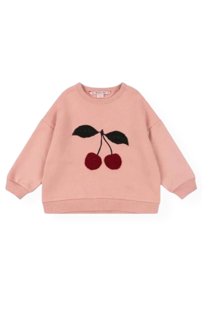 Lou Terry Sweat Shirt - Cherry