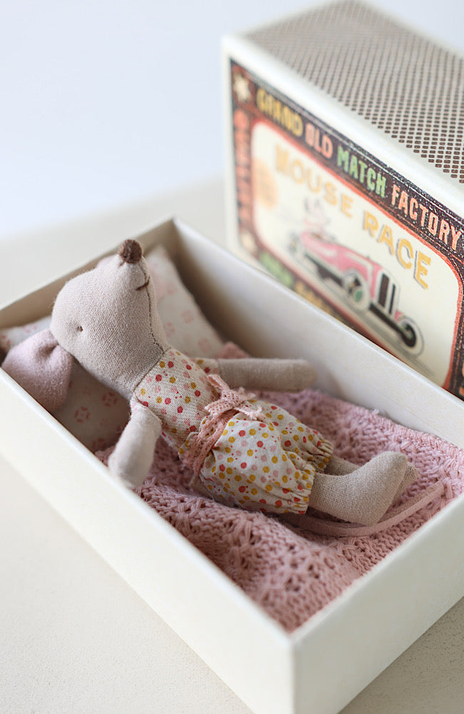 Little Sister Mouse In Matchbox