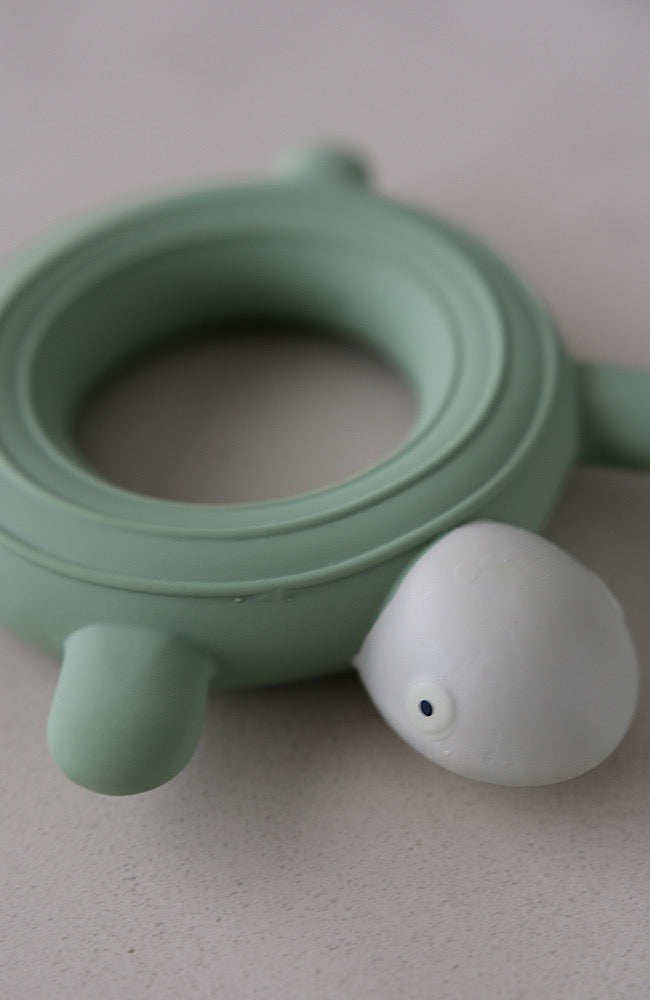 Natural Rubber Bath Toy / Teether - Turtle
