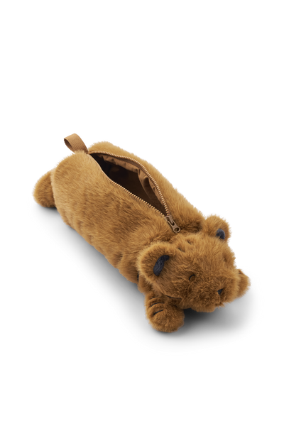 Dalina Tiger Plush Pouch - Golden Caramel