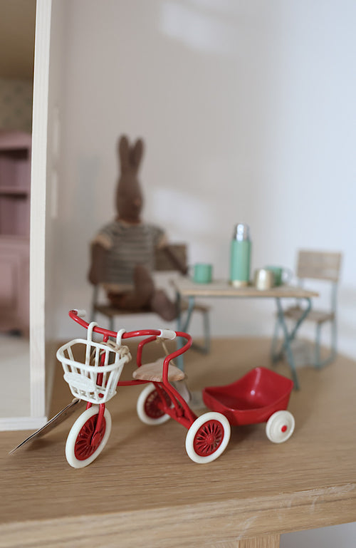 Tricycle Basket, Mouse - White