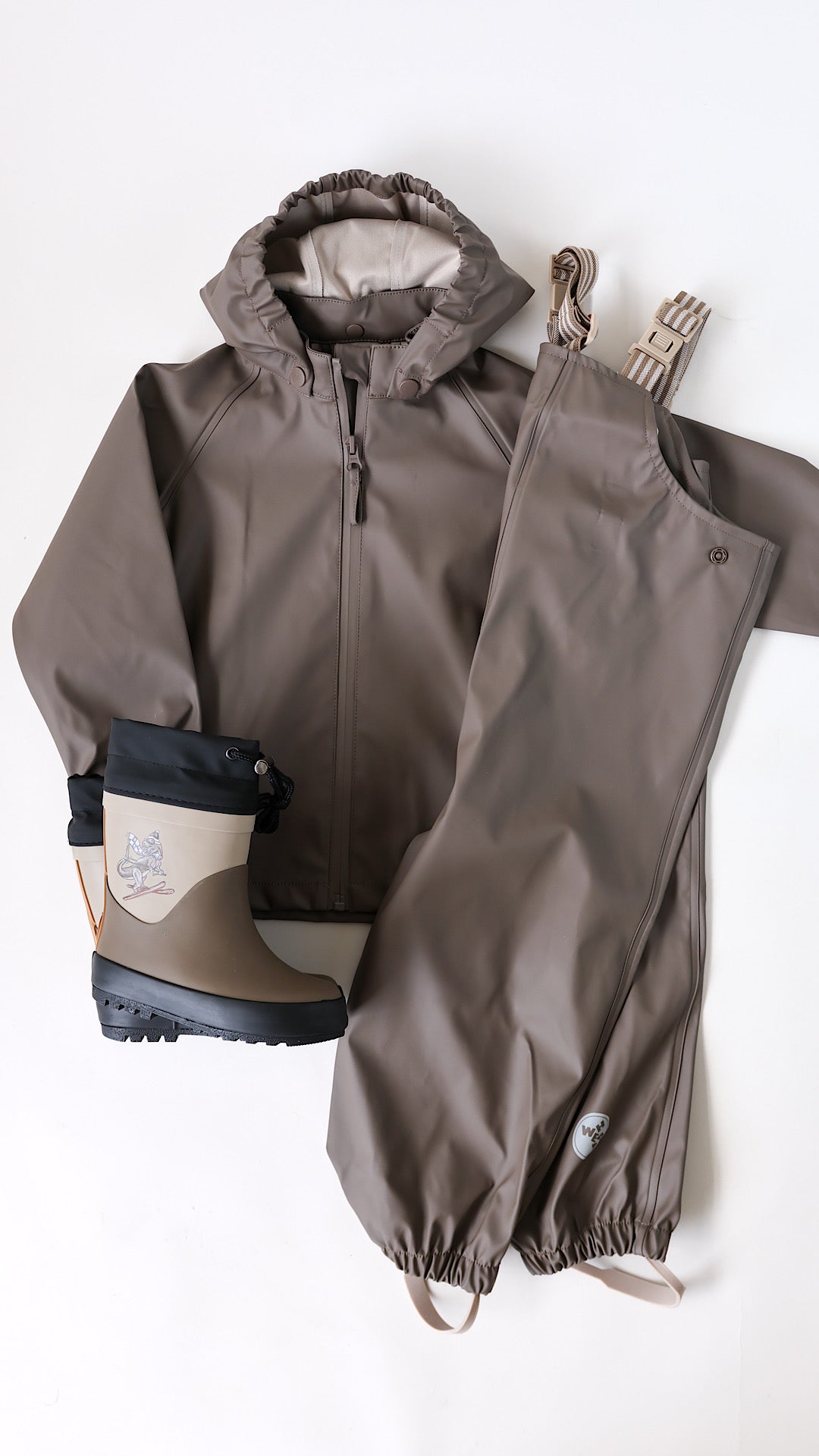 Rainwear Charlo Overall Baby - Dry Wood / st.80-92