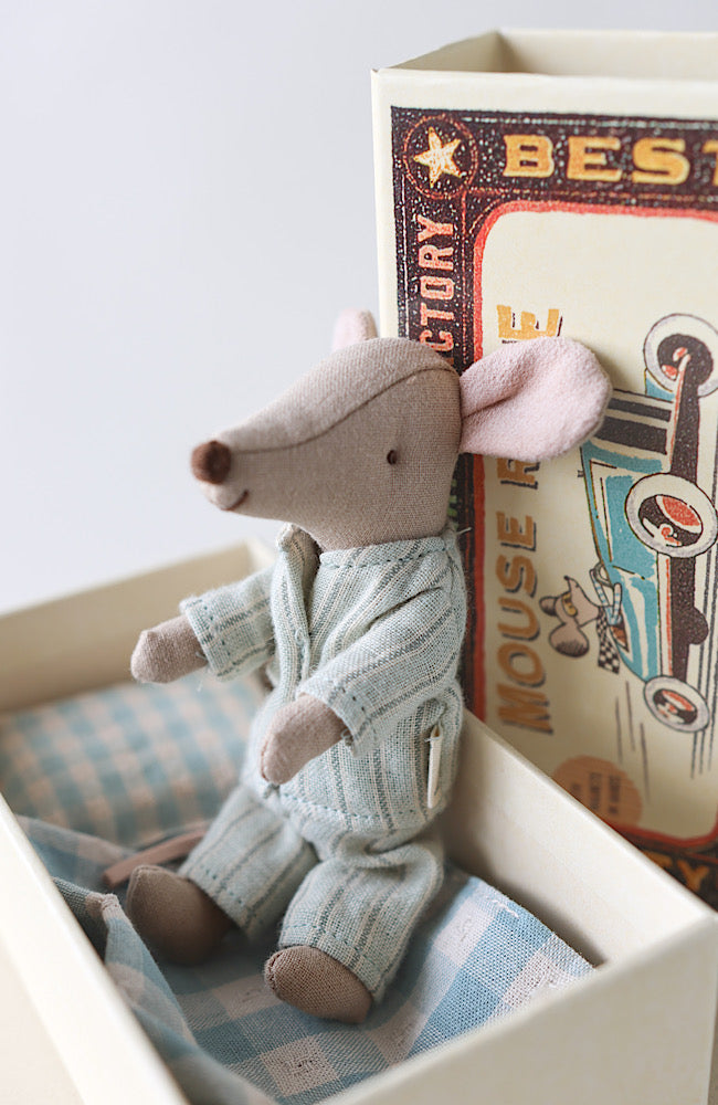 Big Brother Mouse In Matchbox - Light Blue