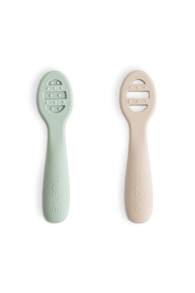 First Feeding Spoons 2pk - Cambridge Blue/Shifting Sand