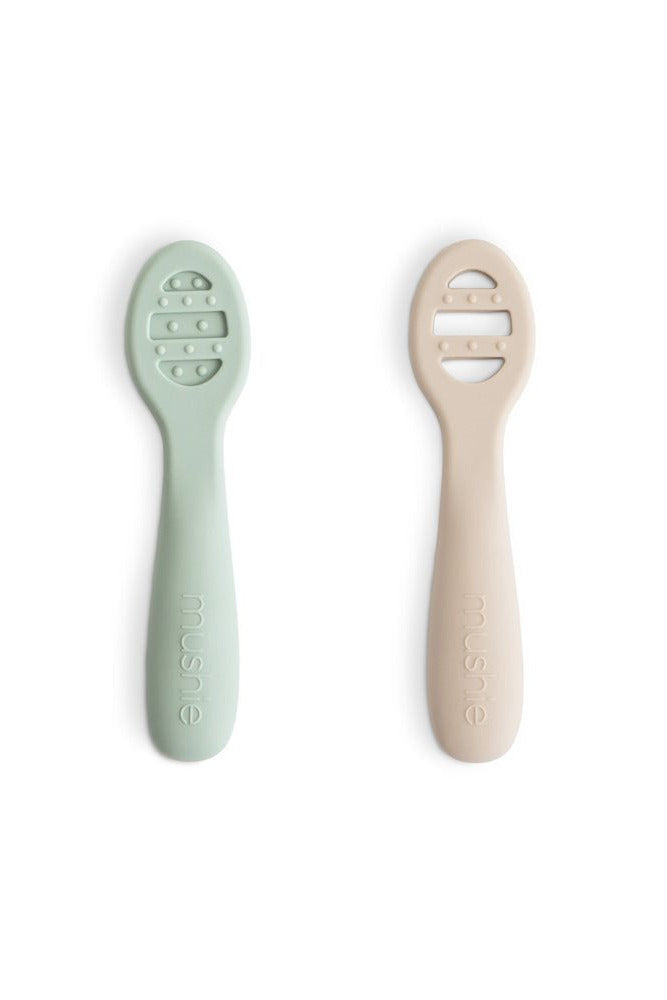 First Feeding Spoons 2pk - Cambridge Blue/Shifting Sand