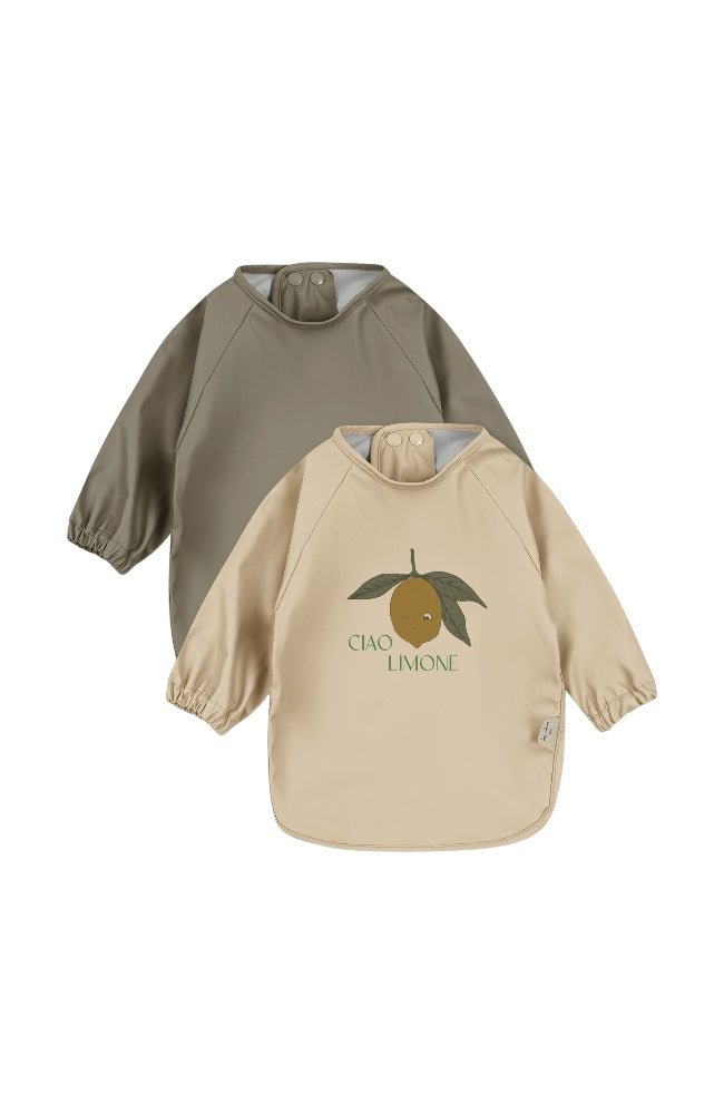 2 Pack Dinner Bib Long Sleeve - Overland Trek / French Oak