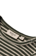 Plain Wool Jumpsuit - Green Stripe
