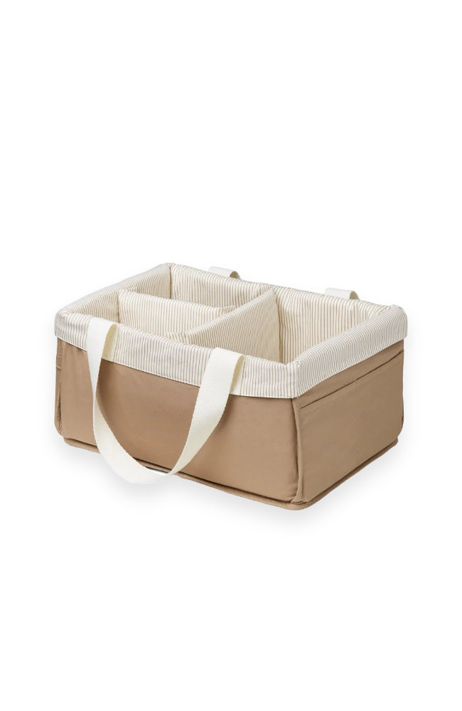 Diaper Caddy - Classic Stripes Camel