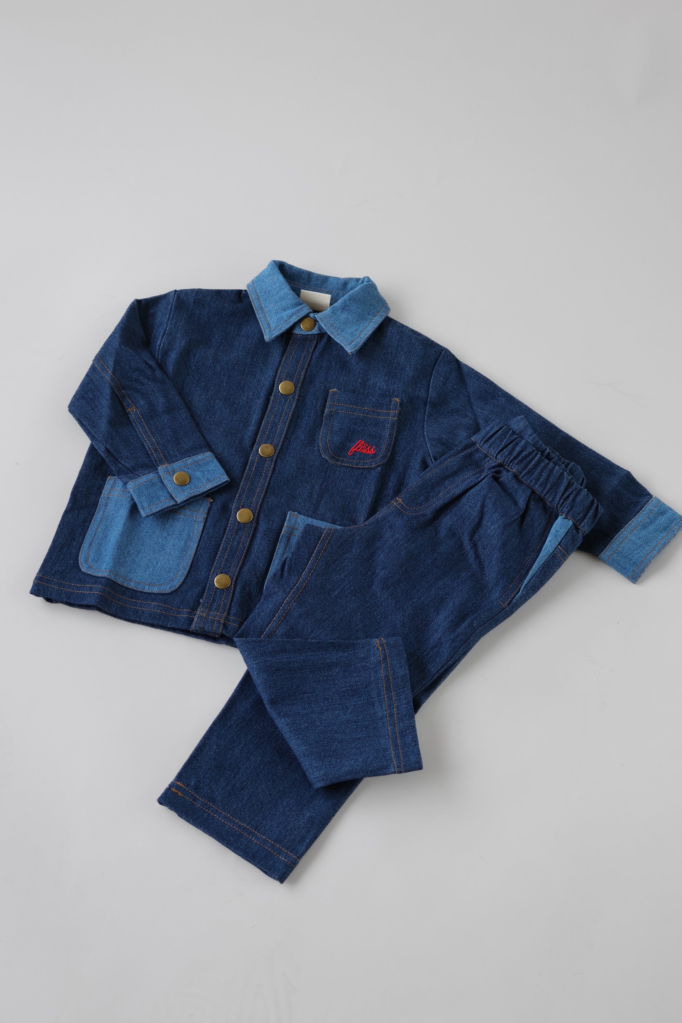 Viggo Overshirt - Dark/Mid Blue Denim