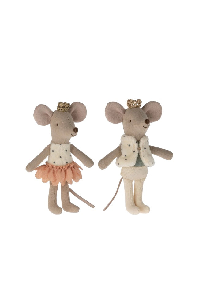 Royal Twins Mice - Little Sister and Brother in Box Pink