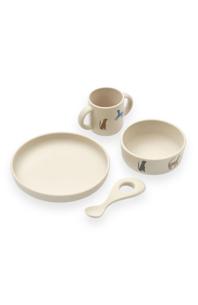 Vivi Printed Tableware Set - Leopard Multi Mix