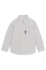 Oli Striped Shirt - Steel Grey