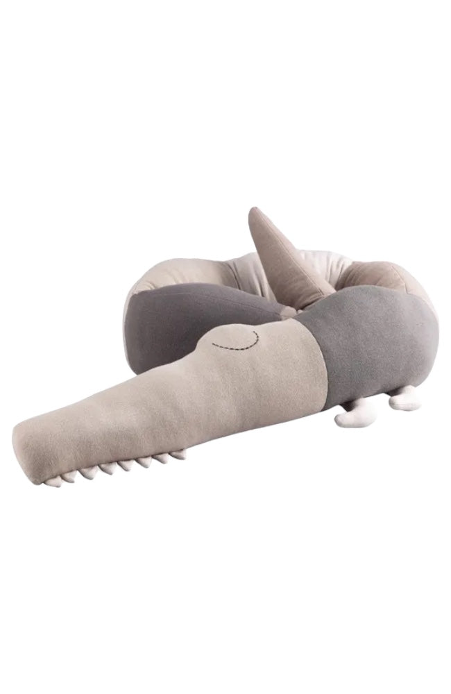 Sleepy Croc, Knitted cushion - Seabreeze beige
